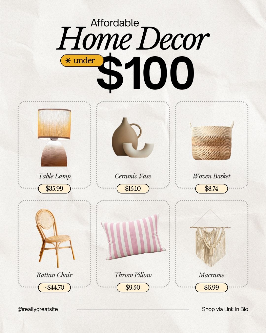 Marketing design work sample